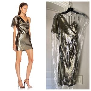 Cushnie Single Sleeve Mini Dress